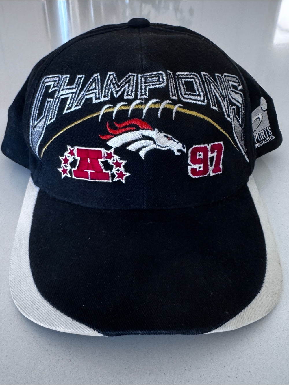 Vintage Broncos Hat 1997 Denver Broncos AFC Champions Hat